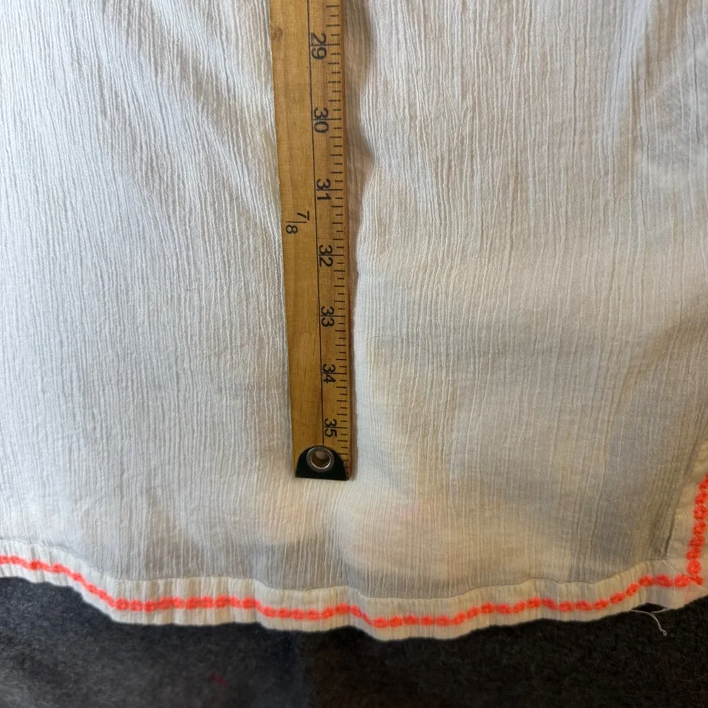 Old Navy White Swim Coverup with Coral Embroidery - Picture 9 of 13